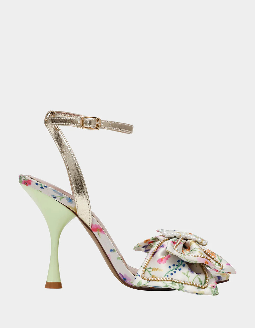 DENLY NATURAL DITSY Square-Toe Strappy Heel | Women's Heels | Betsey Johnson
