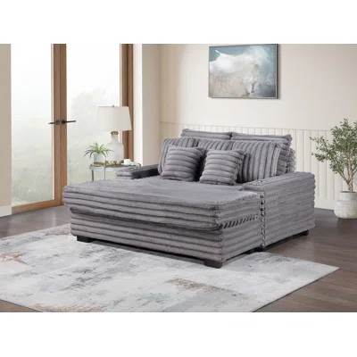 Oversized Sofa Chaise Lounge Chair With Cupholders And USB Charging Port, Ideal For Relaxation And Entertainment At Home | Wayfair North America