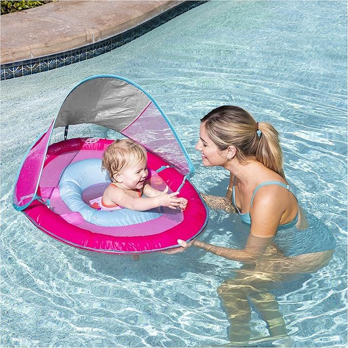 SwimWays Baby Spring Float Sun Canopy - Pink Mermaid Unicorn | Amazon (US)