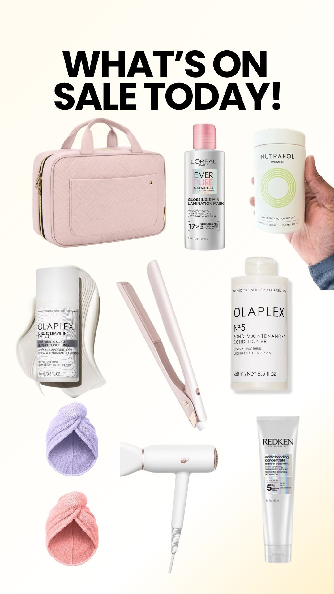 Some of the top items on sale today include hair vitamins, conditioners, hair treatments, and hair tools.
#LTKhair #primeday 

 #LTKSaleAlert #LTKBeauty #LTKTravel