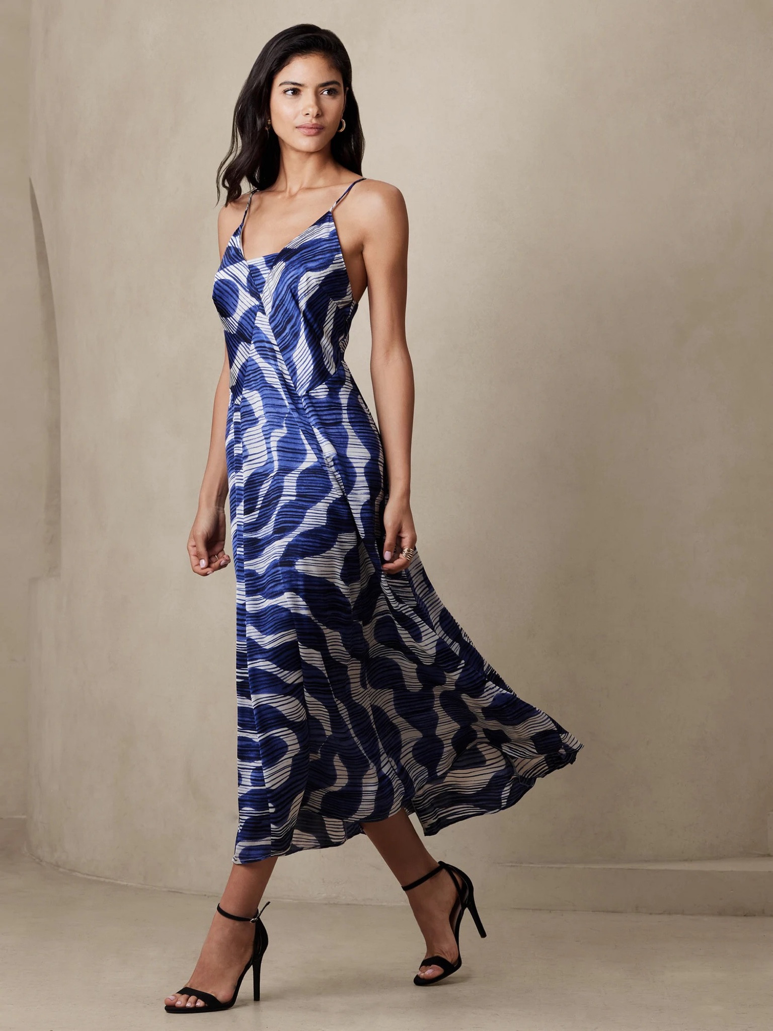 light blue flowy maternity dress Maternity Skye Satin Floral Print Dress