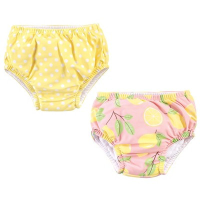 Hudson Baby Infant and Toddler Girl Swim Diapers, Pink Lemons, 5 Toddler | Target