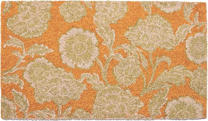Eco Living Coir Door Mat, Floral Print Entryway Floor Mats with Non-Slip PVC Backing, Indoor Outd... | Amazon (US)