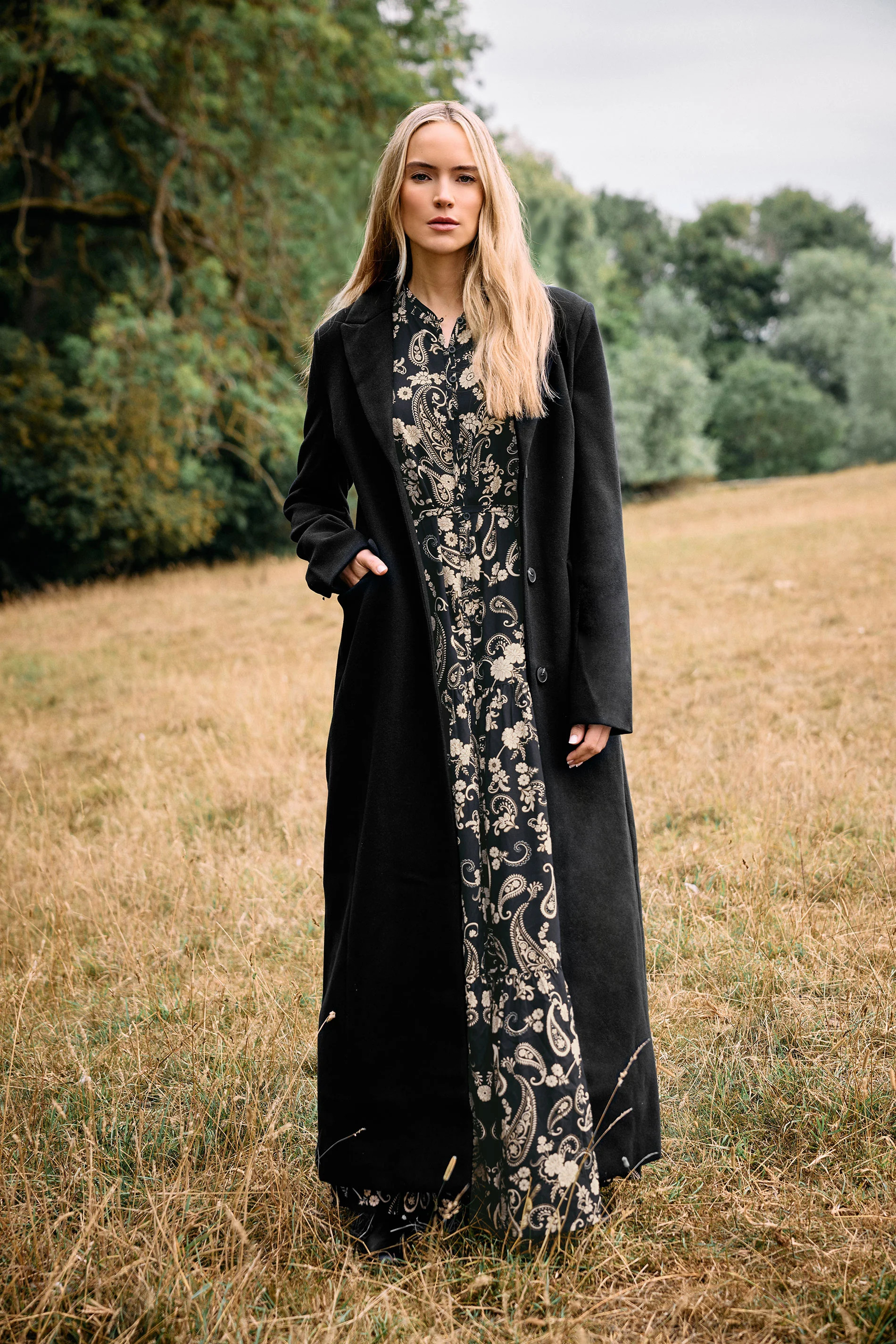 LTS Tall Black Formal Maxi Coat | Long Tall Sally