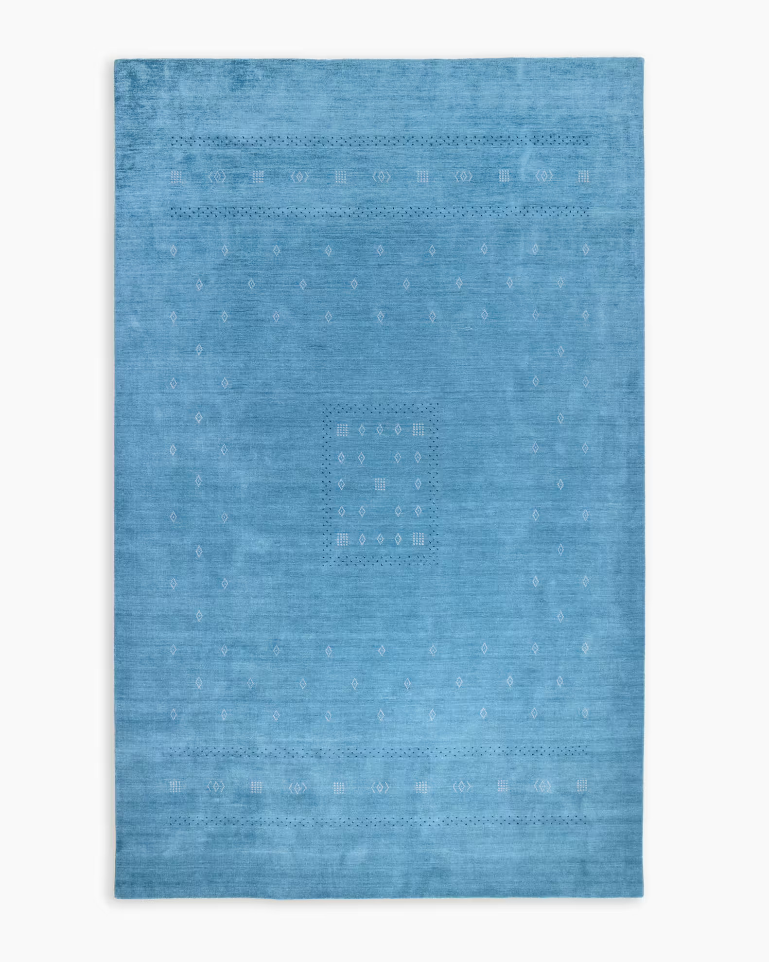 Dakota Hand-Loomed Wool Rug  in Light Blue | Quince