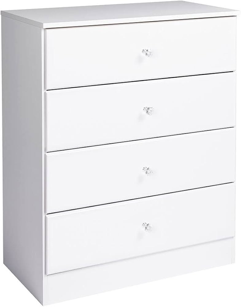 prepac WDBR-0401-1-V Astrid 4-Drawer Dresser, Crystal White | Amazon (CA)