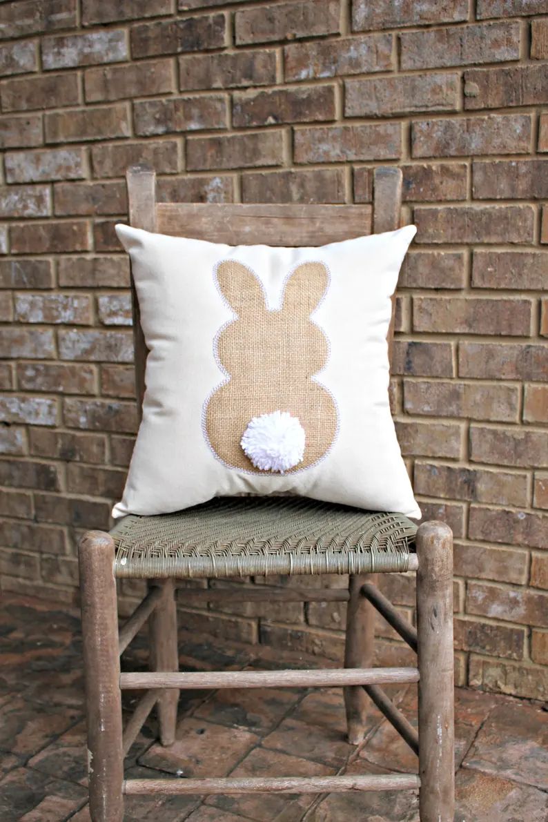 Bunny Pillow - Easter Pillow - Rabbit Pillow - Nursery Decor | Etsy (US)