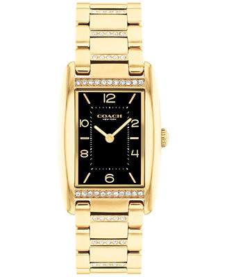 Women's Reese Gold-Tone Stainless Steel Crystal Watch 24mm | Macy's