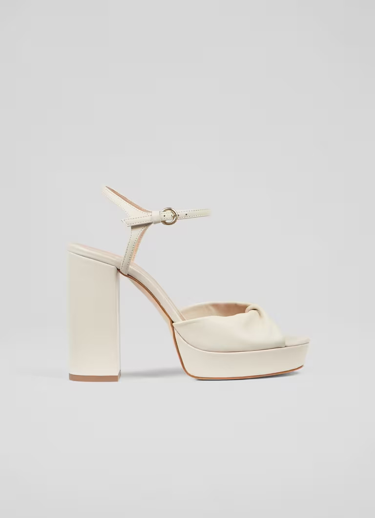 Rosa Cream Leather Platform Sandals | L.K. Bennett (UK)
