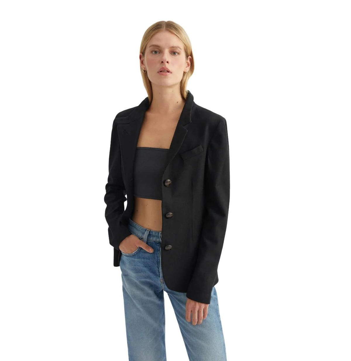 Labeca London Us Women's Black Wool Blazer - S / Black - Black | Macy's