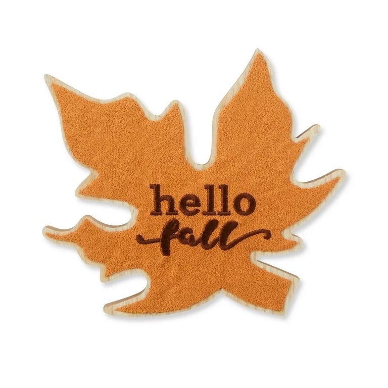 Harvest Die Cut Orange Leaf Hello Fall Tabletop Decor, 6" x 7", by Way To Celebrate | Walmart (US)