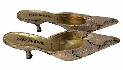 Vintage Prada Gold Pink Purple Kitten Heels 35 1/2 - 5.5 US- Make Offer!  | eBay | eBay US