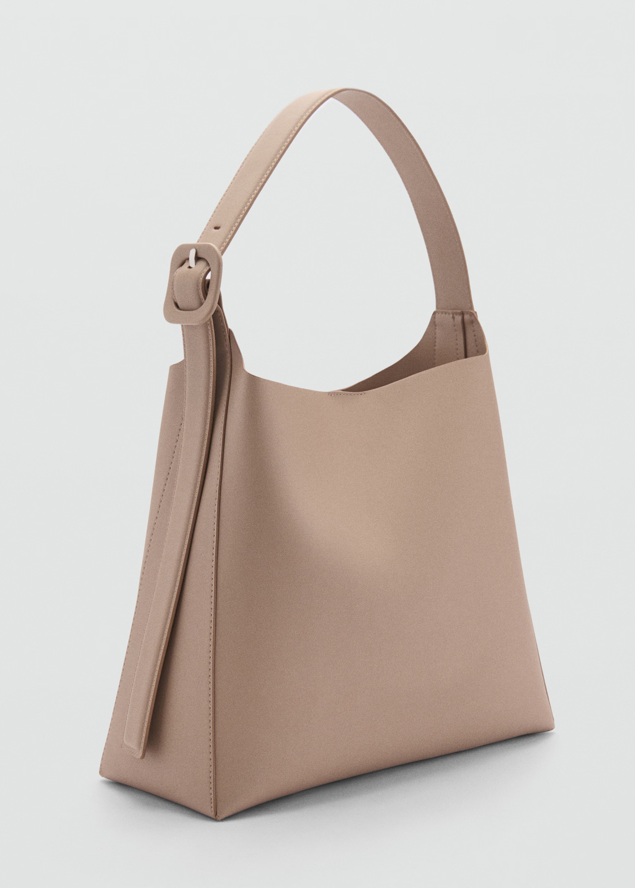 Shopper bag with buckle - Woman | MANGO USA | MANGO (US)