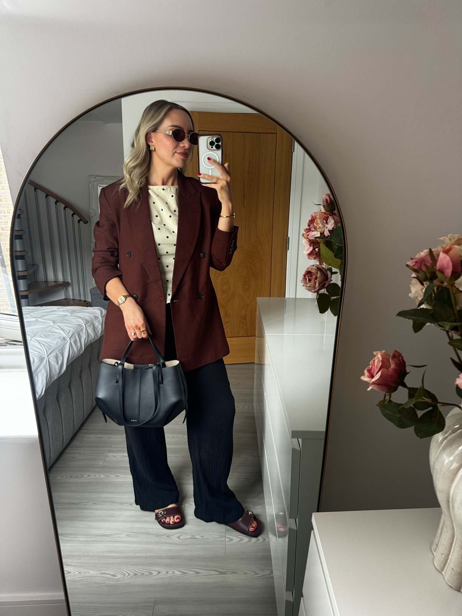 Comfortable workwear outfit idea 🫶🏼

Blazer - size S
Polka top - size M 

#LTKshoes #LTKspring #LTKworkwear