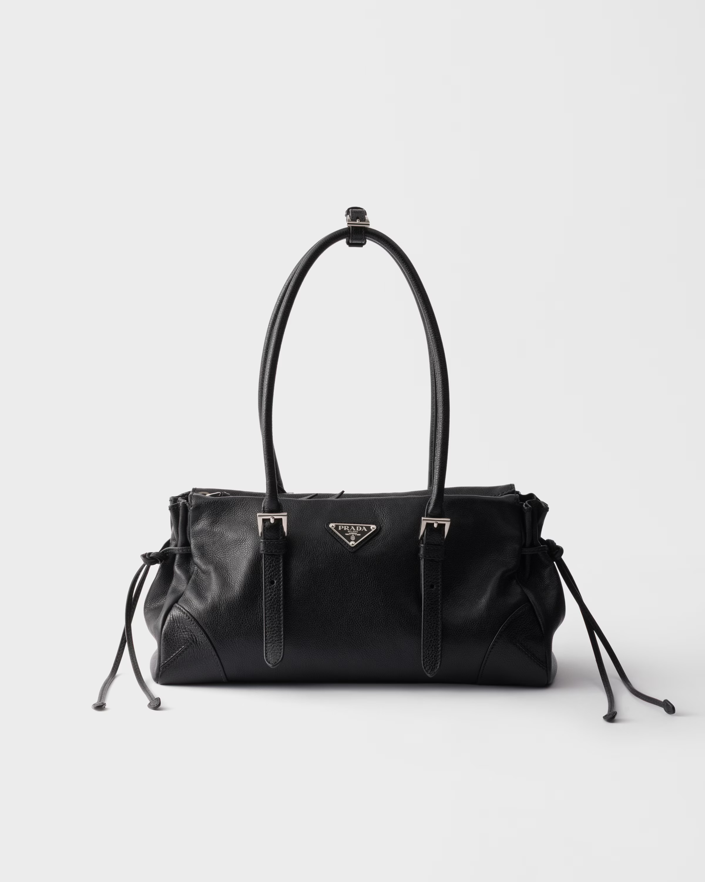Medium antiqued leather tote bag | Prada INT