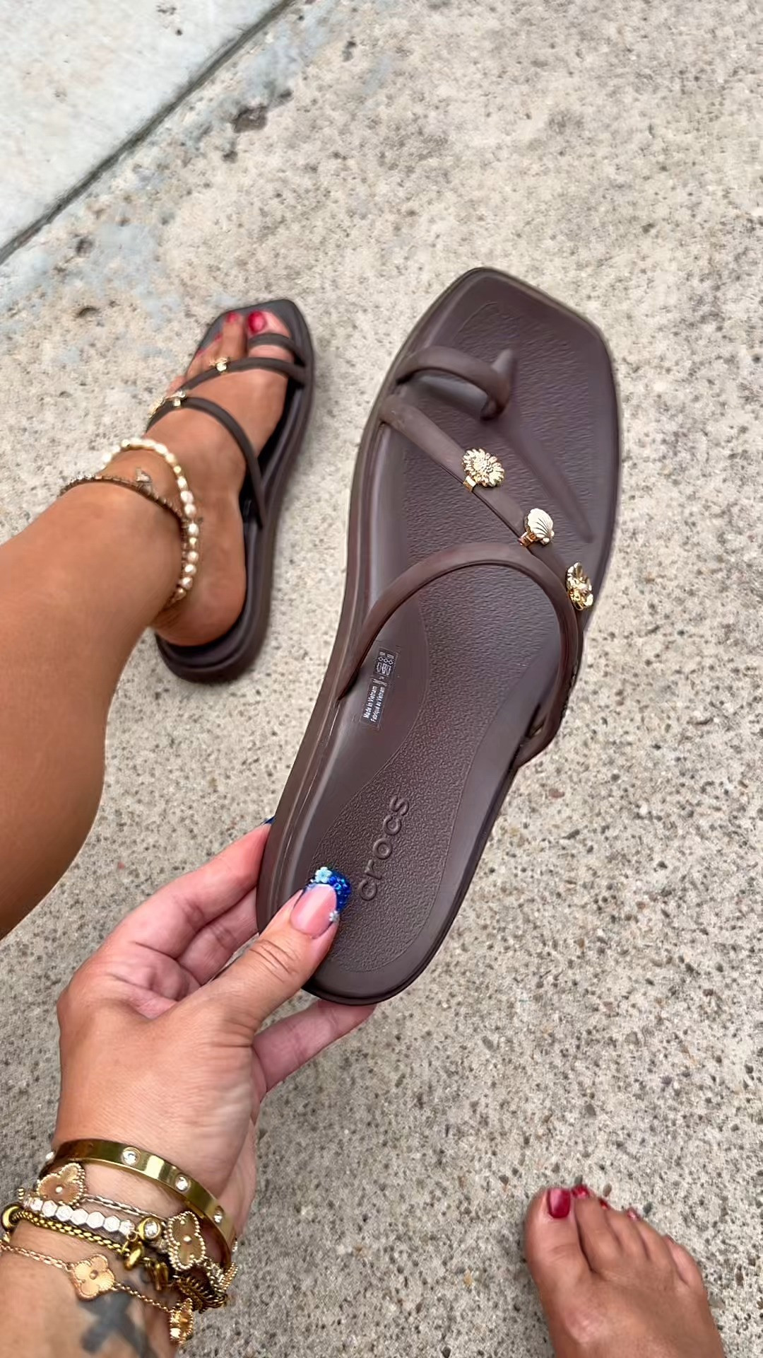 Crocs Miami toe loop sandals in coffee brown just restocked! #crocs #crocssandals #crocsmiami #crocsmiamisandals #ad 

 #LTKootd #LTKSwim #LTKTravel