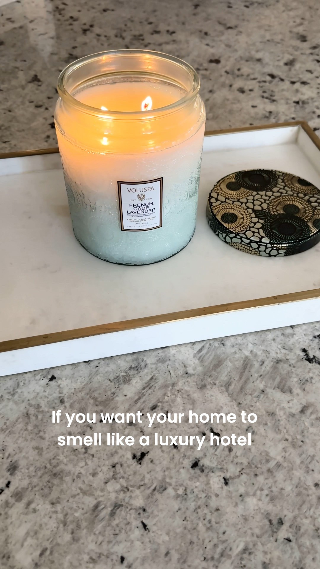 If you want your home to smell like a luxury hotel ✨🤌🏽

Fresh, clean & bright…but with just the right warmth

btw, even though it says lavender…I don’t pick up on that at all. It’s been my signature scent in many homes now ❤️✨

Candle available in multiple sizes/price points. This is the Luxe Jar Candle - 2 wick. It’s a bit oversized which I love 🤍Makes a beautiful gift 