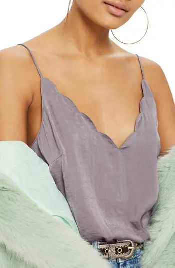 Women's Topshop Satin Camisole, Size 2 US (fits like 0) - Grey | Nordstrom
