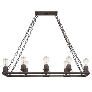 Quoizel Hughes Rustic Black 8-light Island Chandelier | Bed Bath & Beyond