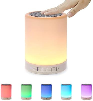 Night Light Bluetooth Speaker, Portable Wireless Bluetooth Speakers, Touch Control, Color LED Spe... | Amazon (US)