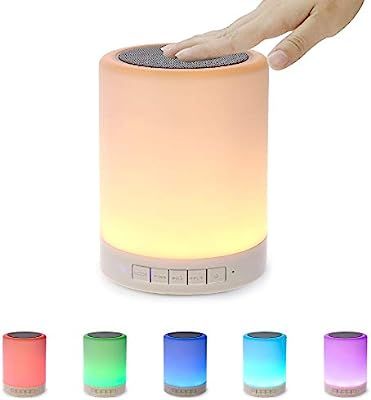 Night Light Bluetooth Speaker, Portable Wireless Bluetooth Speakers, Touch Control, Color LED Spe... | Amazon (US)