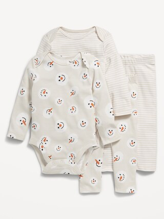 4-Piece Unisex Bodysuit and Leggings Set for Baby | Old Navy (US)