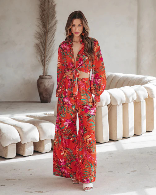 Coral Reef Sunsets Wide Leg Pants - SALE | VICI