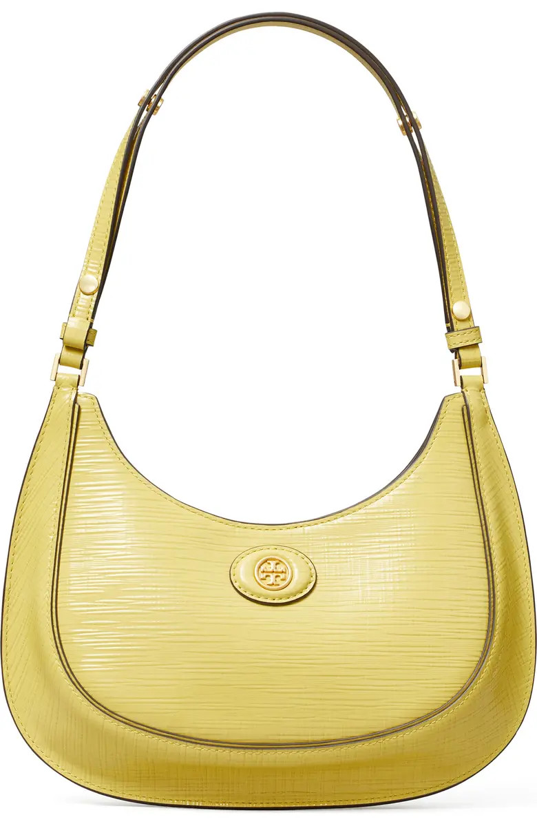 Tory Burch Robinson Crosshatched Leather Convertible Crescent Bag | Nordstrom | Nordstrom