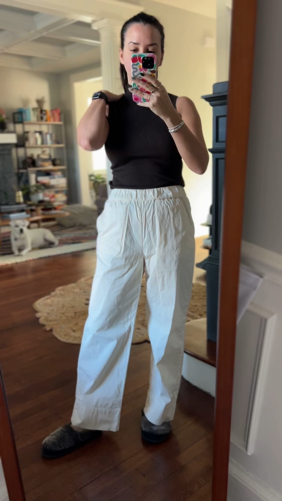 madewell. shell top. brown top. pull on pants. everlane easy pant. brown and cream. work form home. casual outfit. wfh outfit. 

 #LTKWatchNow #LTKFindsUnder100 #LTKWorkwear