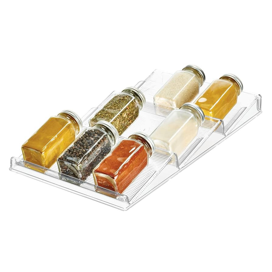 iDesign 3-Tier Spice Drawer Organizer –Linus Collection – Clear | Amazon (US)