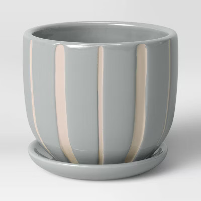 Earthenware Ceramic Grooves Planter - Threshold™ | Target
