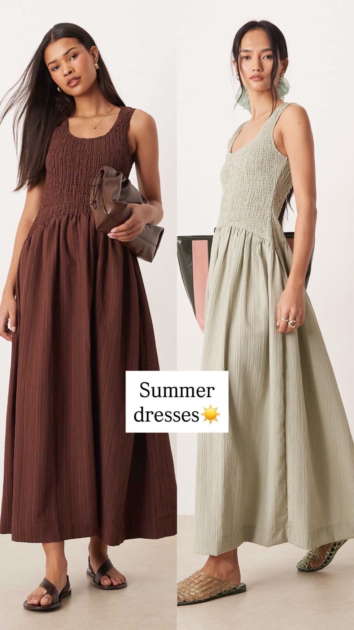 Summer dresses:

Tags: a line summer dresses, cinched dresses, maxi Brown dress, long green dressss 

#LTKuk #LTKspring #LTKdresses