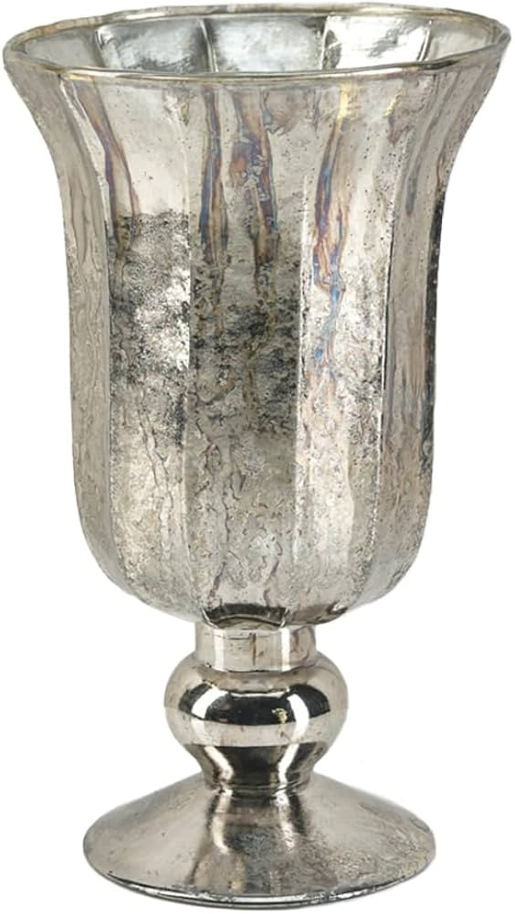 Serene Spaces Living Antique Platinum Flower Vase, Mercury Glass Urn for Centerpieces, Weddings &... | Amazon (US)