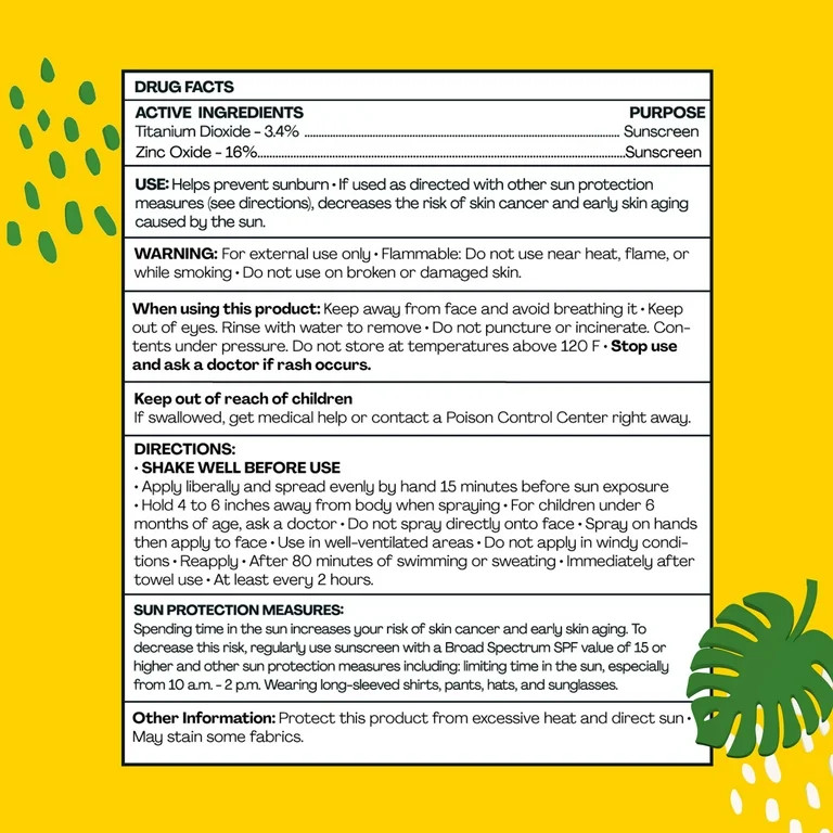 Hello Bello Mineral SPF 50 Kids Sunscreen, Reef-Friendly Spray for All Ages, 5.0 fl oz | Walmart (US)