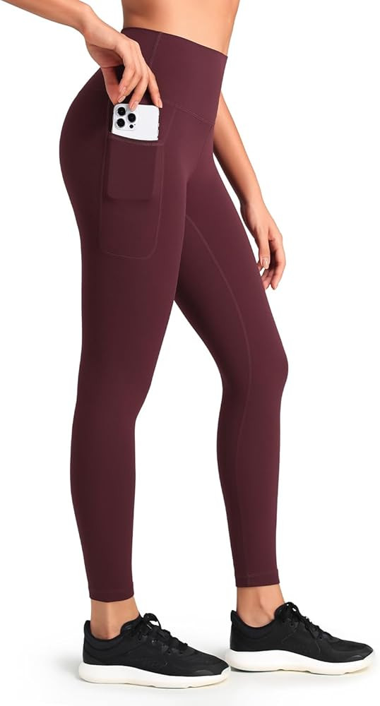 HeyNuts Pro Leggings with Pockets 25'', High Waisted 7/8 Workout Pants | Amazon (US)