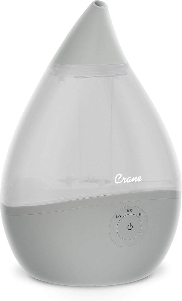Crane Droplet Ultrasonic Small Air Humidifiers for Bedroom and Office, 5 Gallon Cool Mist Humidif... | Amazon (US)
