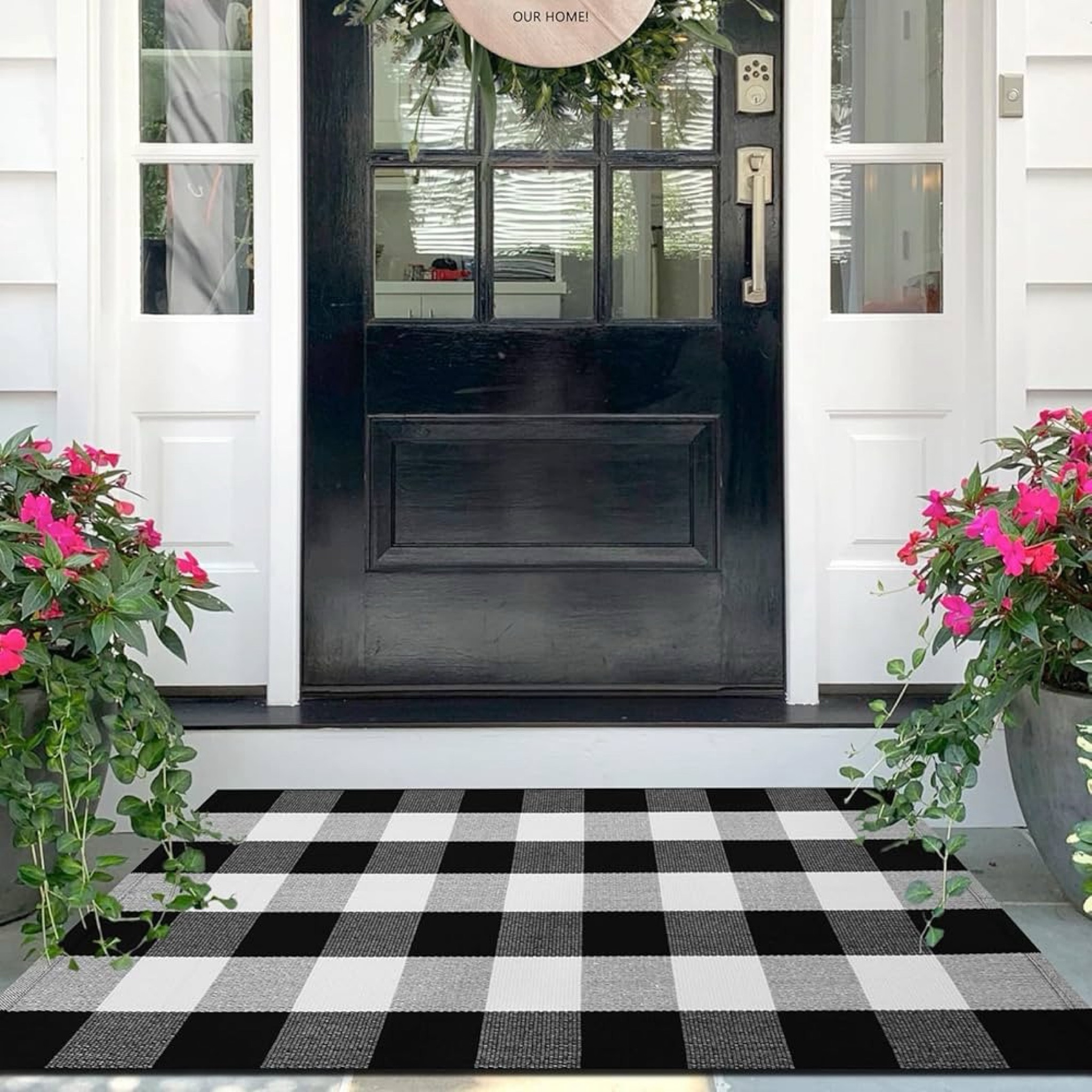 Plaid Door mat. Perfect for styling Christmas door mat and the season 

#LTKHoliday #LTKHome #LTKSeasonal