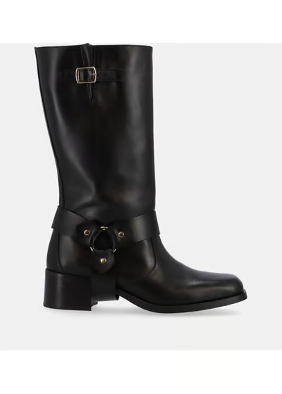 BOTTES BIKER EN CUIR NOIR ALOHAS - FEMME | Place des Tendances | Place des tendances (FR)