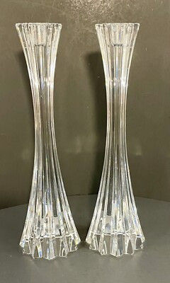 Pair Of TIPPERARY CUT CRYSTAL CANDLESTICK HOLDERS, Ireland, 11.25” Tall Stunning  | eBay | eBay US
