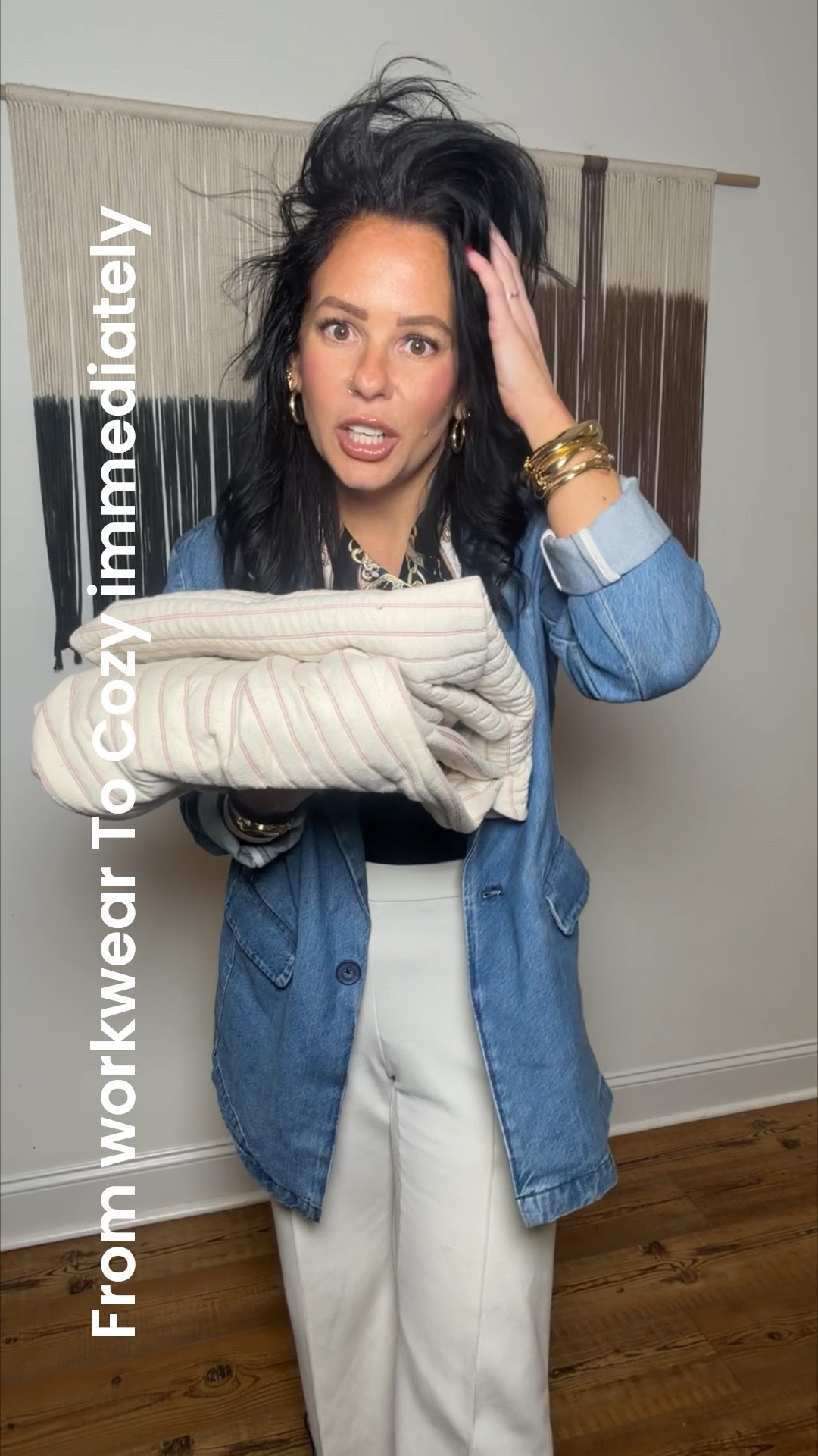 From work west to cozy as soon as I get home EVERY SINGLE DAY 

Workwear target cozy pajamas ootd 

#LTKMidsize #LTKWorkwear #LTKootd