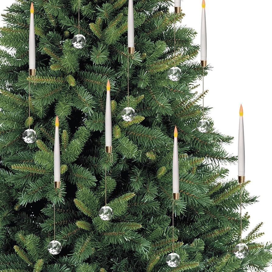 Christmas Tree Candles, 12 Pack Flameless Taper Candles for Christmas Tree Decor, Battery Operate... | Amazon (US)