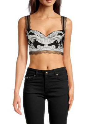Paisley Silk Crop Top | Saks Fifth Avenue OFF 5TH