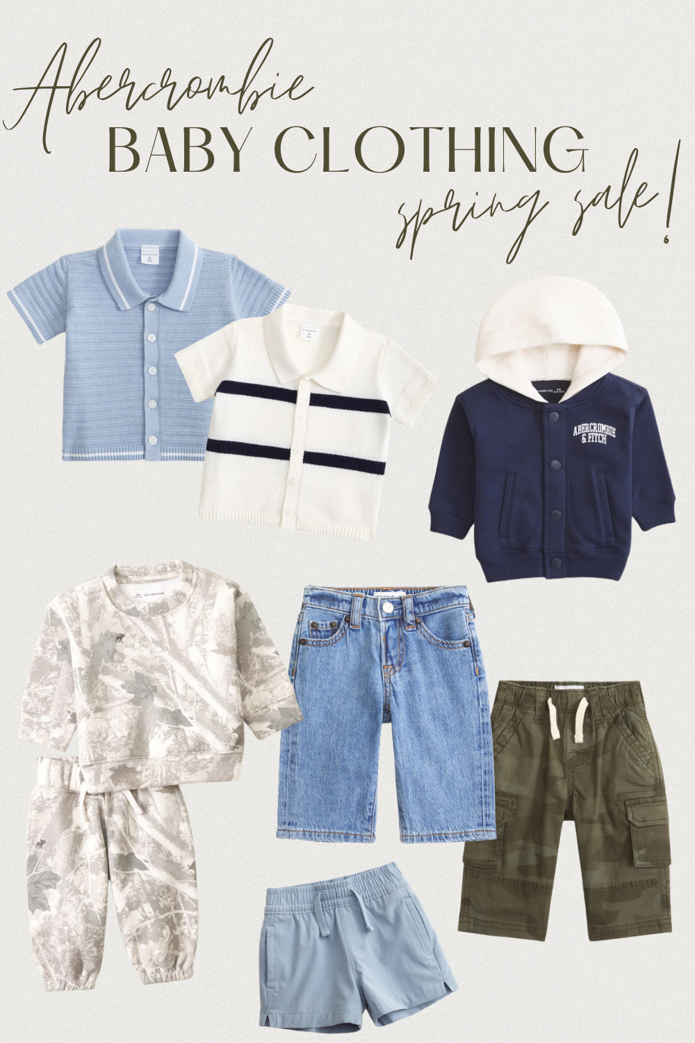 The LTK Spring Sale is happening now through Sunday, and Abercrombie has some of the cutest baby boy spring outfits right now — plus everything is 25% off!

If you’ve been wanting to update your little one’s wardrobe for spring, this is the time to grab them while they’re discounted.

✨ Everything shown is currently 25% off with the LTK Spring Sale in-app code.

Save this for baby boy spring outfit inspiration + LTK Spring Sale finds.

#LTKSpringSale #LTKBaby #AbercrombieKids #BabyBoyOutfits #SpringBabyStyle #BabyBoyClothes #LTKSaleFinds #BabyWardrobe #MomFinds #SpringBabyOutfits 

 #LTKSpringSale #LTKBaby #LTKKids