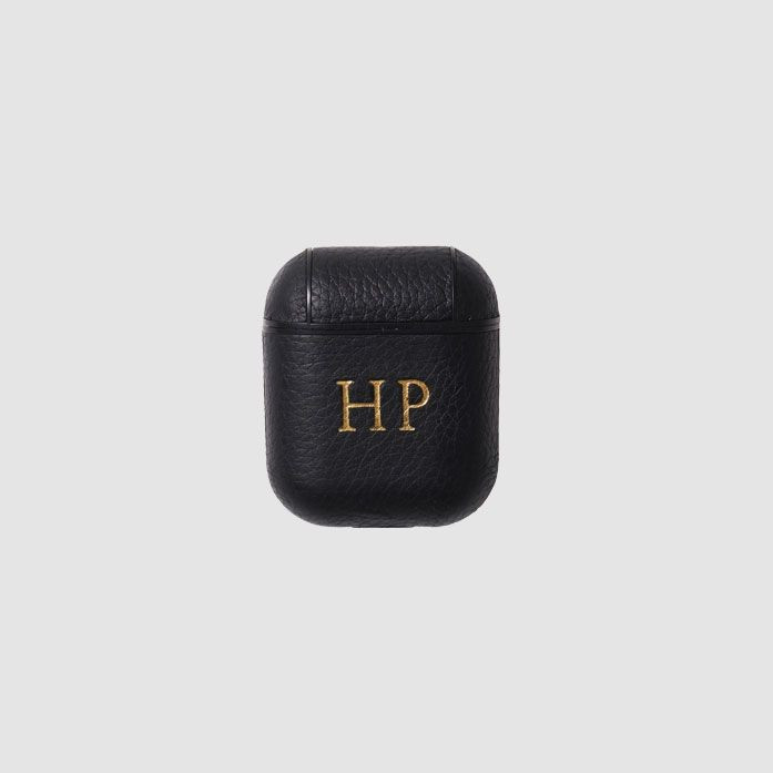 Black Pebbled AirPod Case | The Daily Edited