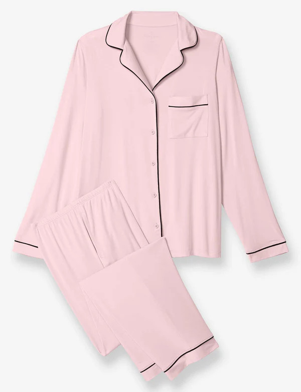 Women's Long Sleeve Top & Pant Pajama Set, Peachskin | Tommy John