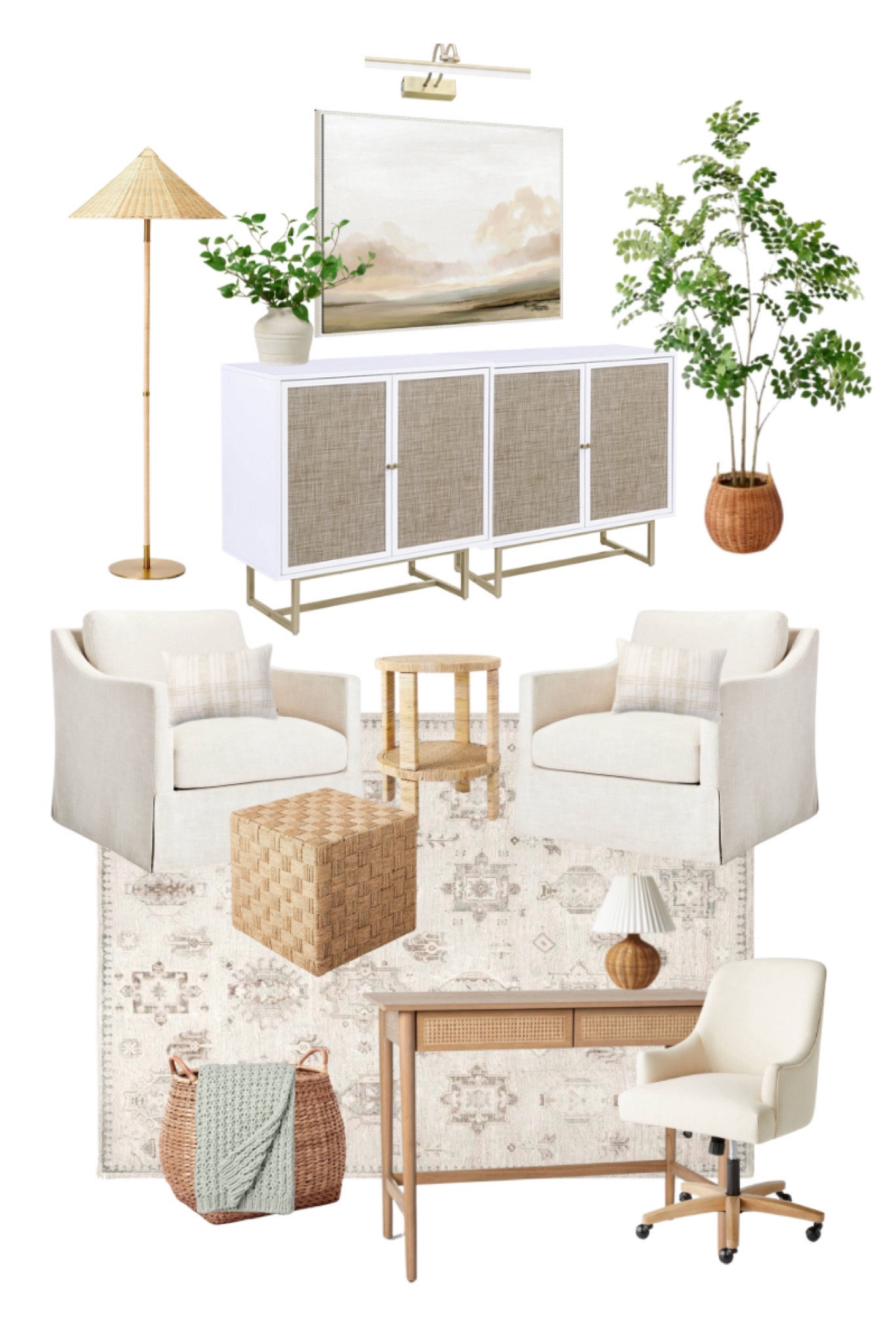 Home office design plans✨

Office furniture, neutral office ideas, white swivel chair, console cabinet, neutral home decor, cane wood desk, faux tree, washable rug, woven ottoman, landscape art, floor lamp, studio mcgee, hearth and hand, target threshold, spring decor

#LTKfamily #LTKsalealert #LTKhome