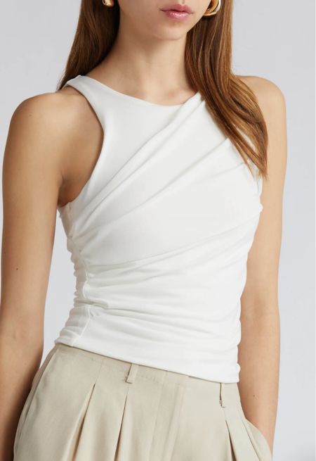 White top
Tank top 
pleated pants

Resort wear
Vacation outfit
Date night outfit
Spring outfit
#Itkseasonal
#Itkover40
#Itku

#LTKfindsunder100 #LTKfindsunder50