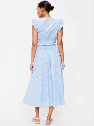 Smocked-Waist Midi Skirt | Old Navy (US)