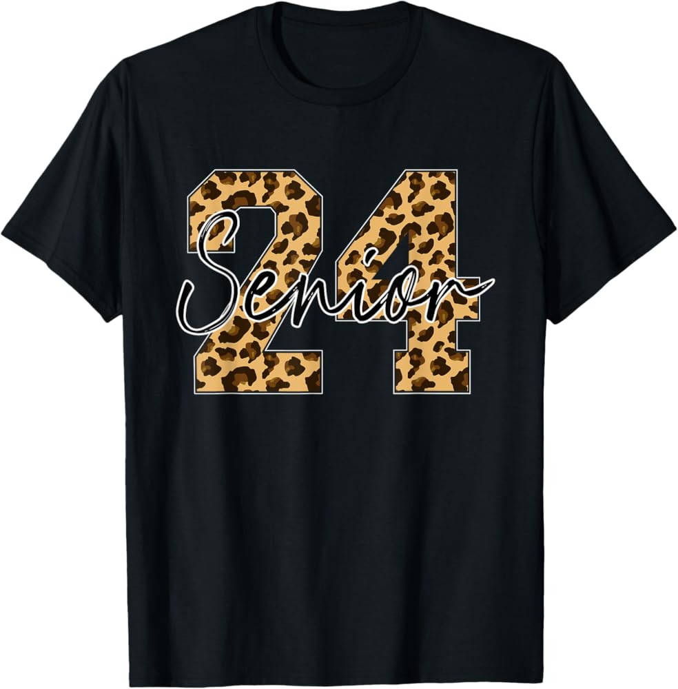 Camiseta graduada de leopardo de la clase 2024 de graduación, Negro - | Amazon (US)