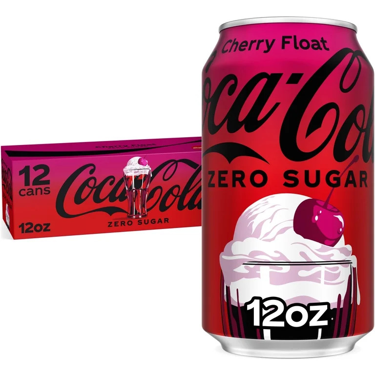 Coca-Cola Zero Sugar Cherry Float Soda Pop Fridge Pack Cans, 12 fl oz, 12 Pack | Walmart (US)